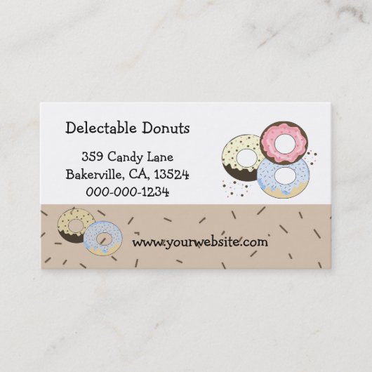 Carte De Visite Donuts Délicieux (Devant)