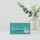 Carte De Visite DONUTS et CAFÉ. (personnalisable en couleur) (Debout devant)