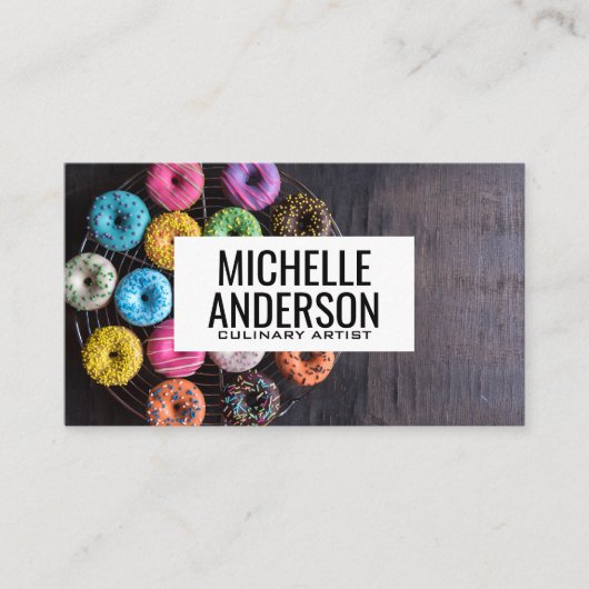 Carte De Visite Donuts on Table | Bakery (Devant)