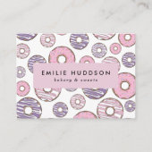 Carte De Visite Donuts Roses, Donuts Violets, Boutique De Gâteaux, (Devant)