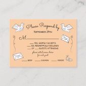 Carte De Visite Doodle Croquis Funky inséparables anneaux mariage  (Devant)