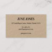 Carte De Visite Doodle de cadre fait main Whimsical Custom Kraft (Dos)