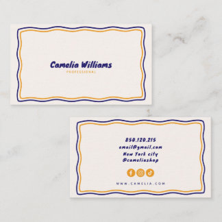 carte de visite doodle groovy
