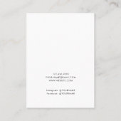 Carte De Visite Doodle Hearts Bijoux blancs Boucles d'oreilles Dis (Dos)