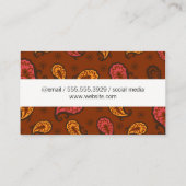 Carte De Visite Doodles à fleurs de païens (Dos)