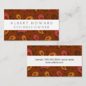 Carte De Visite Doodles à fleurs de païens (Devant / Derrière)