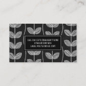 Carte De Visite Doodles de chaloupe à fleurs (Dos)