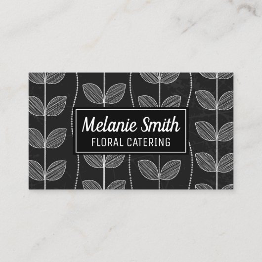 Carte De Visite Doodles de chaloupe à fleurs (Devant)