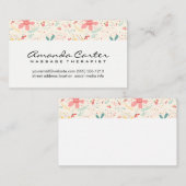 Carte De Visite Doodles de fleurs (Devant / Derrière)