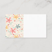 Carte De Visite Doodles de fleurs | Logo de l'arbre stylisé (Dos)