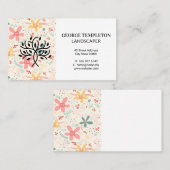 Carte De Visite Doodles de fleurs | Logo de l'arbre stylisé (Devant / Derrière)