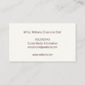 Carte De Visite Doodles d'illustration de boulangerie (Dos)