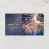 Carte De Visite Doodles dorés de Nebula Sun Moon Mandala (Dos)