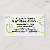 Carte De Visite doodles fraises fruits pâtisserie pâtisserie (Dos)