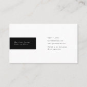 Carte De Visite Doodles noirs et blancs mignons (Dos)