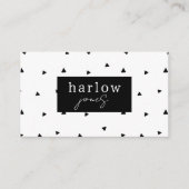 Carte De Visite Doodles noirs et blancs mignons (Devant)