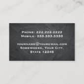 Carte de visite d'opérateur de chargeuse compacte (Dos)