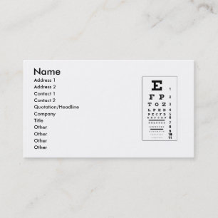 Carte de visite d'optométriste