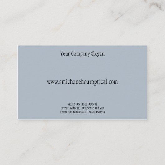 Carte de visite d'optométristes (Dos)