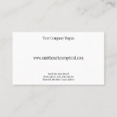 Carte de visite d'optométristes (Dos)