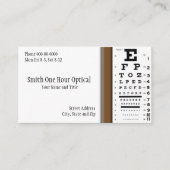 Carte de visite d'optométristes (Devant)