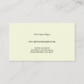 Carte de visite d'optométristes (Dos)