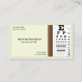 Carte de visite d'optométristes (Devant)