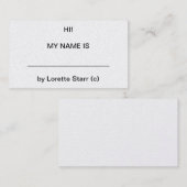 Carte de visite d'OR (Devant / Derrière)