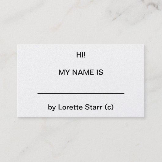 Carte de visite d'OR (Devant)