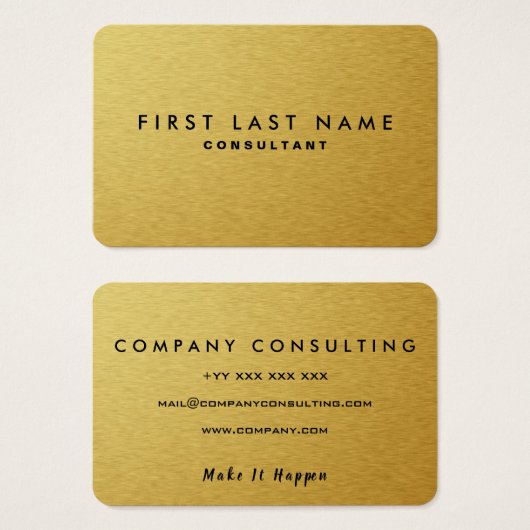 Carte de visite d'or (Devant & derrière)