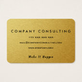 Carte de visite d'or (Dos)