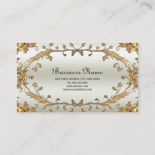 Carte de visite d'or (Dos)