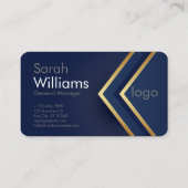 Carte de visite d'or bleu (Dos)