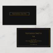 Carte de visite d'or chic moderne (Devant / Derrière)