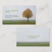 Carte de visite d'or d'arbre d'automne de nature (Devant / Derrière)