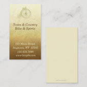 Carte de visite d'or de bicyclette (Devant / Derrière)