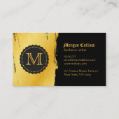 Carte de visite d'or de luxe (Dos)