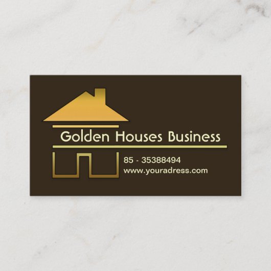 carte de visite d'or de maisons (Devant)
