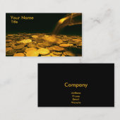 Carte de visite d'or de pièce de monnaie (Devant / Derrière)