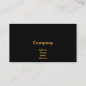 Carte de visite d'or de pièce de monnaie (Dos)