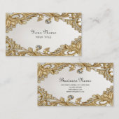 Carte de visite d'or décoratif (Devant / Derrière)