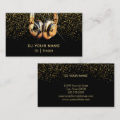 Carte de visite d'or DJ (Devant / Derrière)