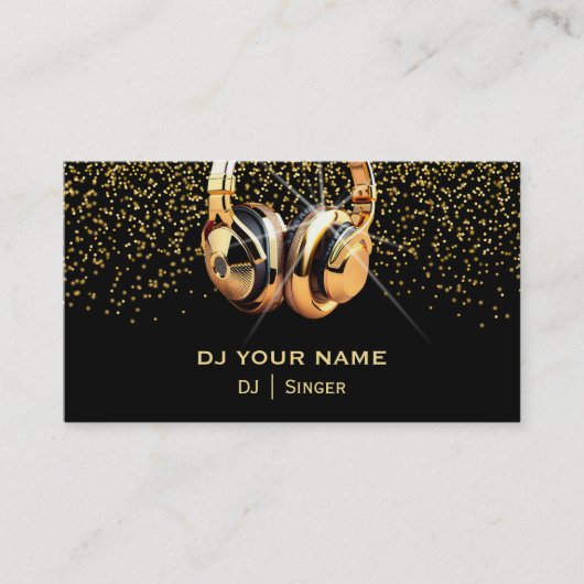 Carte de visite d'or DJ (Devant)