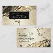 Carte de visite d'or en métal liquide (Devant / Derrière)