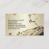 Carte de visite d'or en métal liquide (Dos)