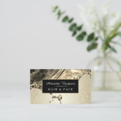 Carte de visite d'or en métal liquide (Debout devant)