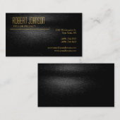 Carte de visite d'or gris noir (Devant / Derrière)