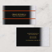 Carte de visite d'or gris-noir clair (Devant / Derrière)