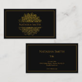 Carte de visite d'or Lux élégant moderne (Devant / Derrière)