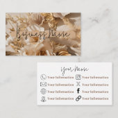 Carte de visite d'or neutre esthétique (Devant / Derrière)